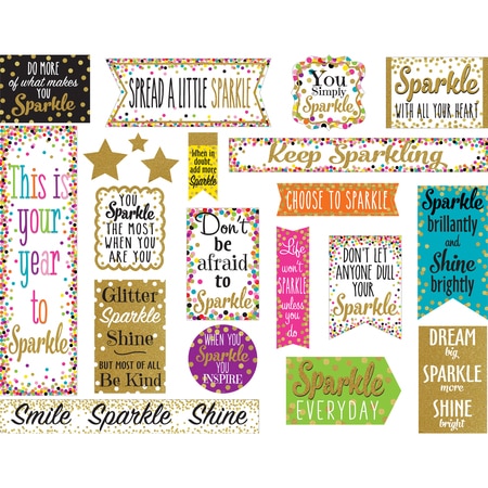 TEACHER CREATED RESOURCES Confetti Sparkle and Shine Mini Bulletin Board TCR8962